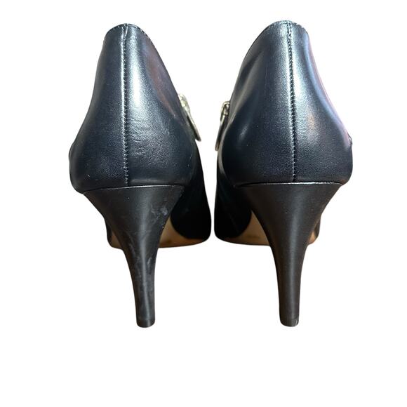 Vince Camuto Vonilesa Black Leather Buckle Ankle Booties - Size 9 - Picture 6 of 9